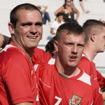 Wales Welsh players celebrate a goal at the Homeless World Cup