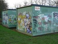 The two shacks at Kings Norton Park in Birmingham